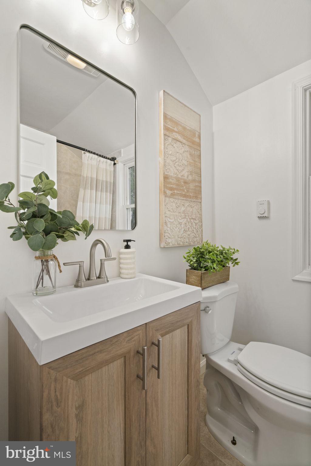 2732 Fort Drive Alexandria, VA 22303 - Photo 25 of 47 a bathroom with a sink a toilet and a mirror