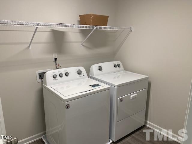 132 Montasel Court Fuquay-Varina, NC 27526 - Photo 18 of 20 a utility room with dryer and washer