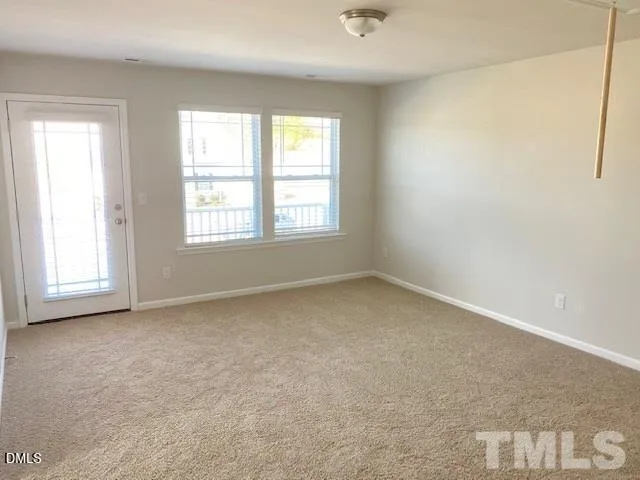 an empty room with a window