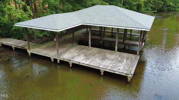 a view of a wooden bridge