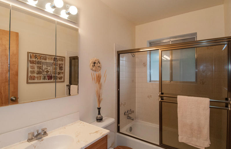 293 Cedar Road Trinity Center, CA 96091 - Photo 13 of 14 a bathroom with a shower and a sink