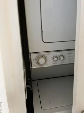 a close view of washer and dryer