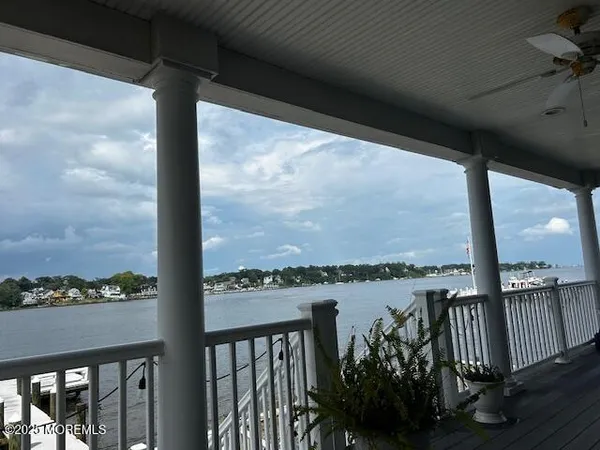 a view of lake from balcony