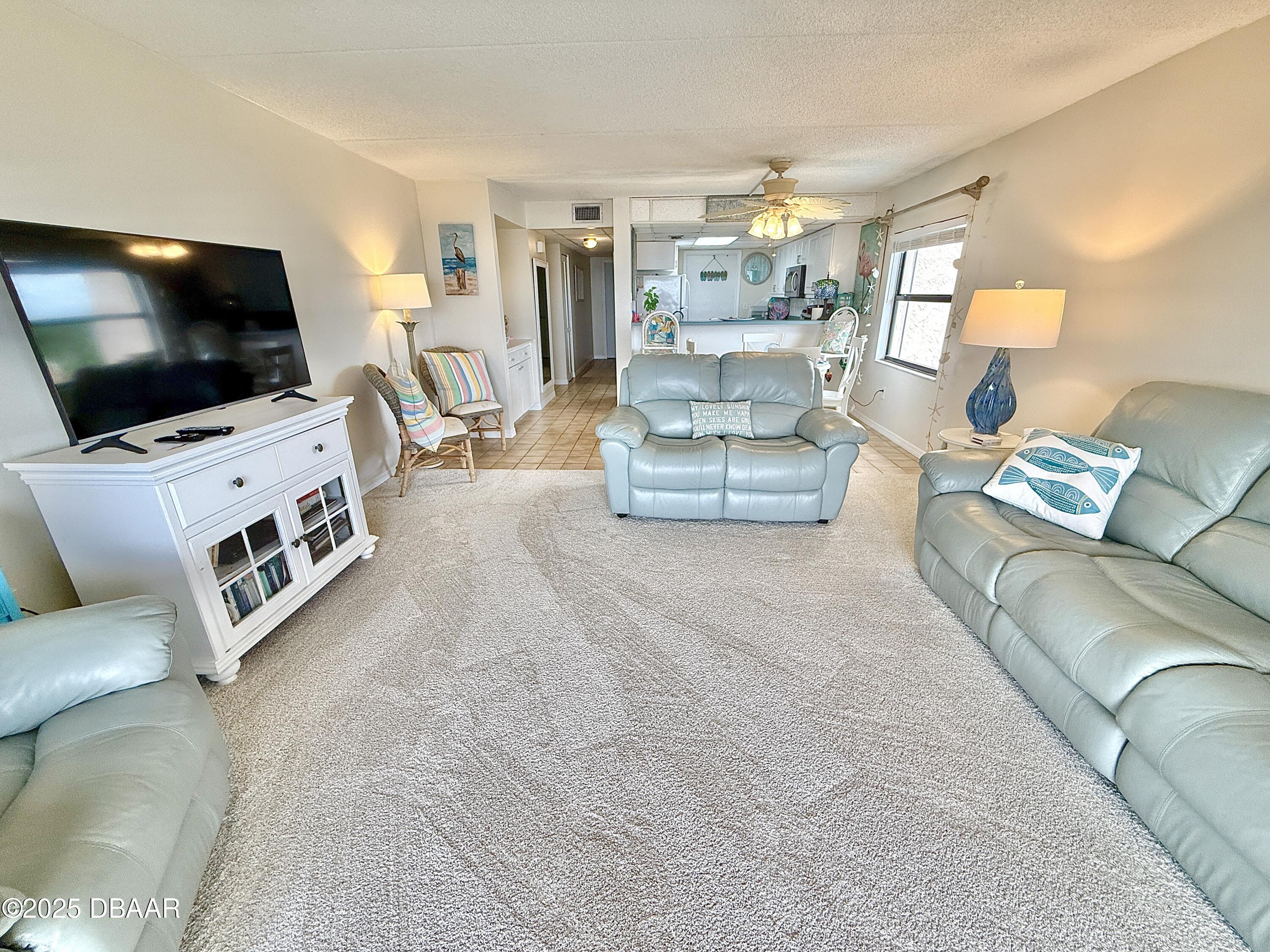 30 Inlet Harbor Road, Unit 606 Ponce Inlet, FL 32127 - Photo 11 of 45 a living room with furniture and a flat screen tv