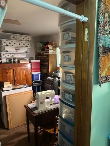 a room with storage and utility