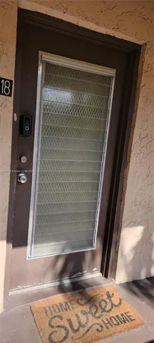 a view of wooden door