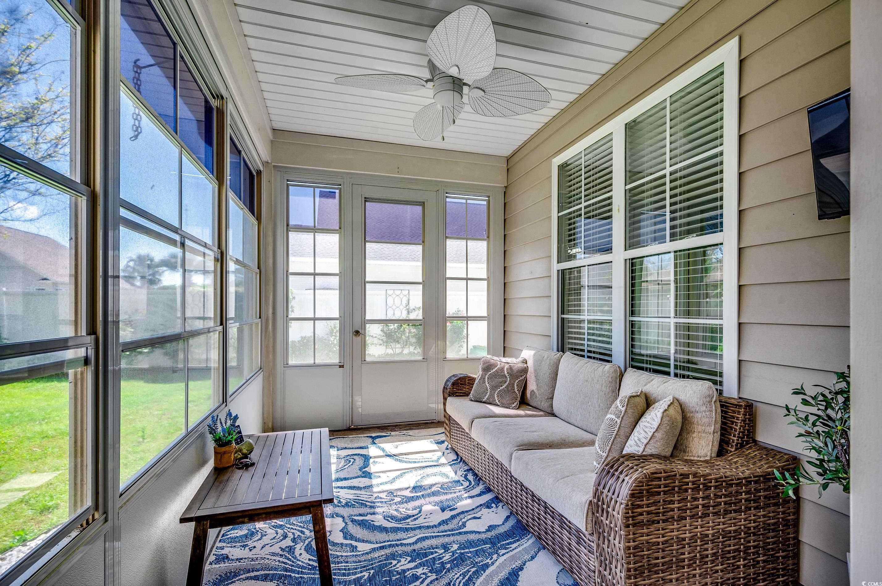 109 Pheasant Run Drive Murrells Inlet, SC 29576 - Photo 23 of 31 Sunroom featuring an outdoor living space, a ceili