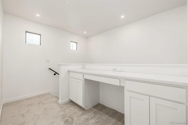 an empty room with an entryway