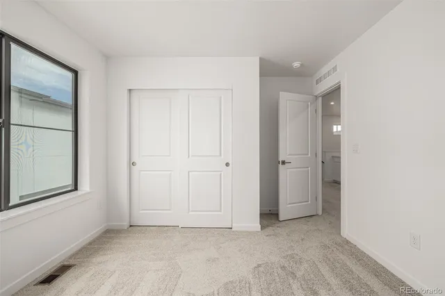 an empty room with a window