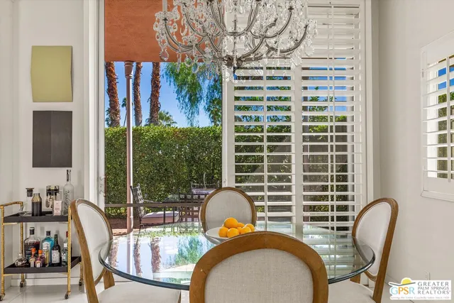 a building outdoor space with patio furniture