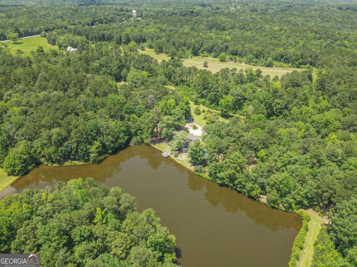4973 Greenville Road LaGrange, GA 30241 - Photo 104 of 108 a view of a lake with a yard and large trees