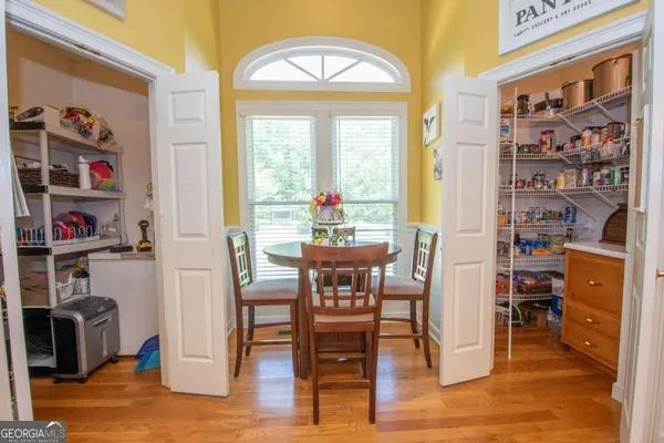 a view of a yard with an outdoor space