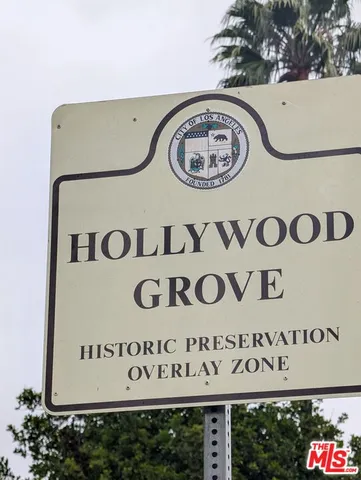 a view of a sign in a park