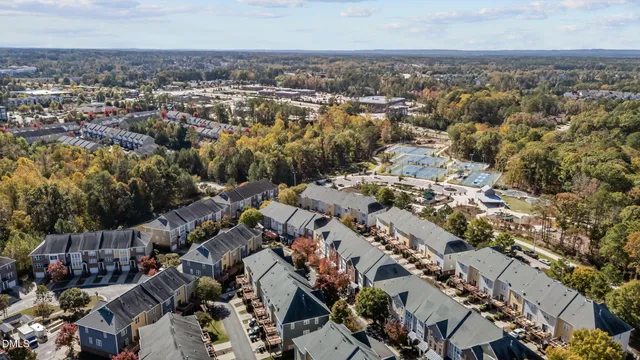 an aerial view of a city with lots of residential buildings