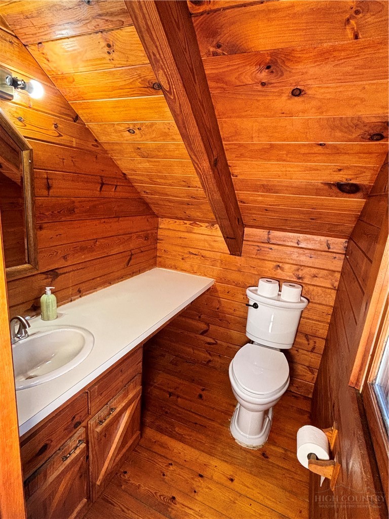 2291 Pine Swamp Road Fleetwood, NC 28626 - Photo 31 of 37 a bathroom with a sink and a toilet