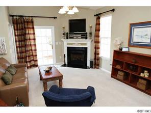 215 Dawn Mist Lane, Unit 215 Fort Mill, SC 29708 - Photo 4 of 16 a living room with furniture a flat screen tv and a fireplace