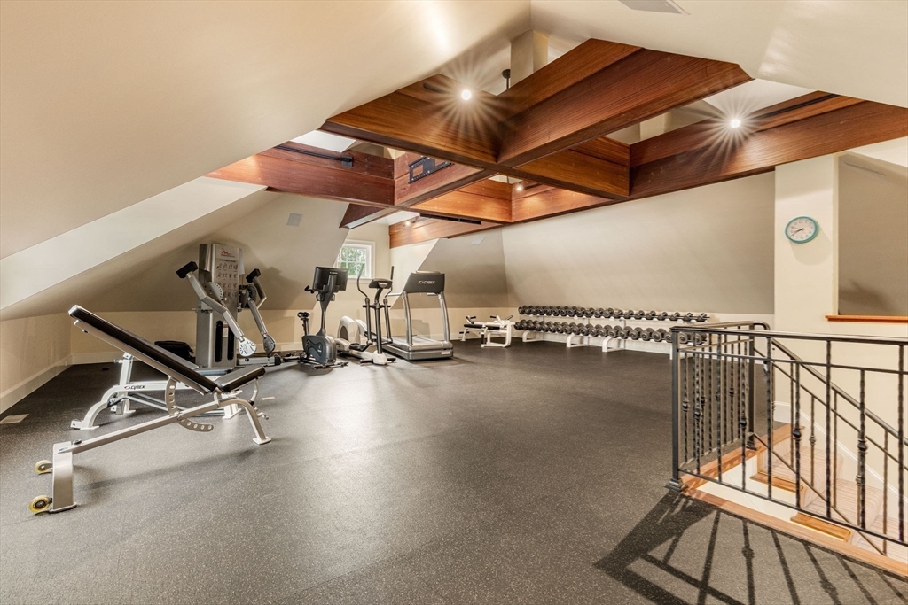 20 Foxcroft Road Winchester, MA 01890 - Photo 35 of 42 a view of a room with gym equipment