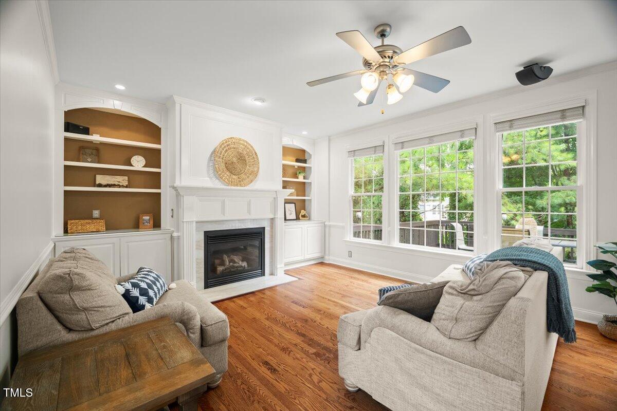12204 Kaysmount Court Raleigh, NC 27614 - Photo 1 of 50 a living room with furniture and a fireplace
