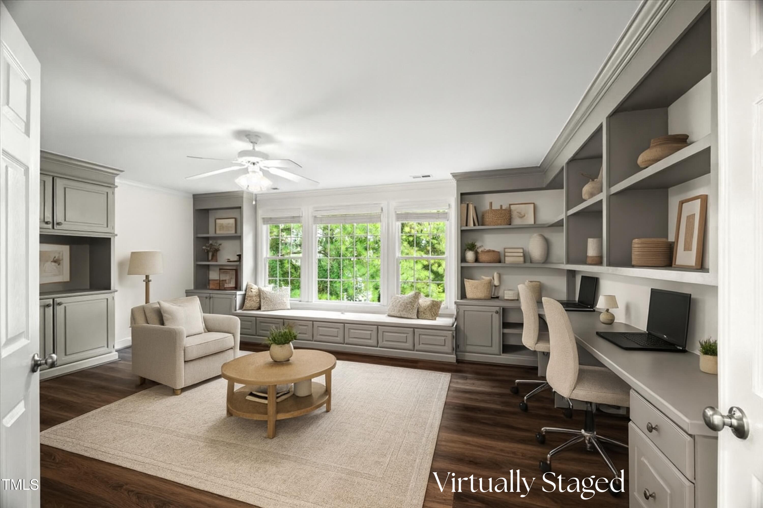 12204 Kaysmount Court Raleigh, NC 27614 - Photo 36 of 50 a living room with furniture a rug and a large window
