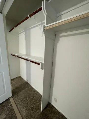 a view of a walk in closet