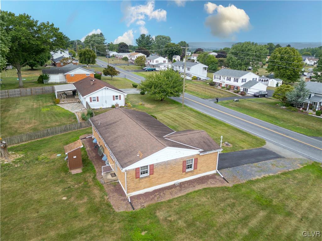 407 Cherry Hill Road Nazareth, PA 18064 - Photo 13 of 45 an aerial view of a house with a garden and swimming pool