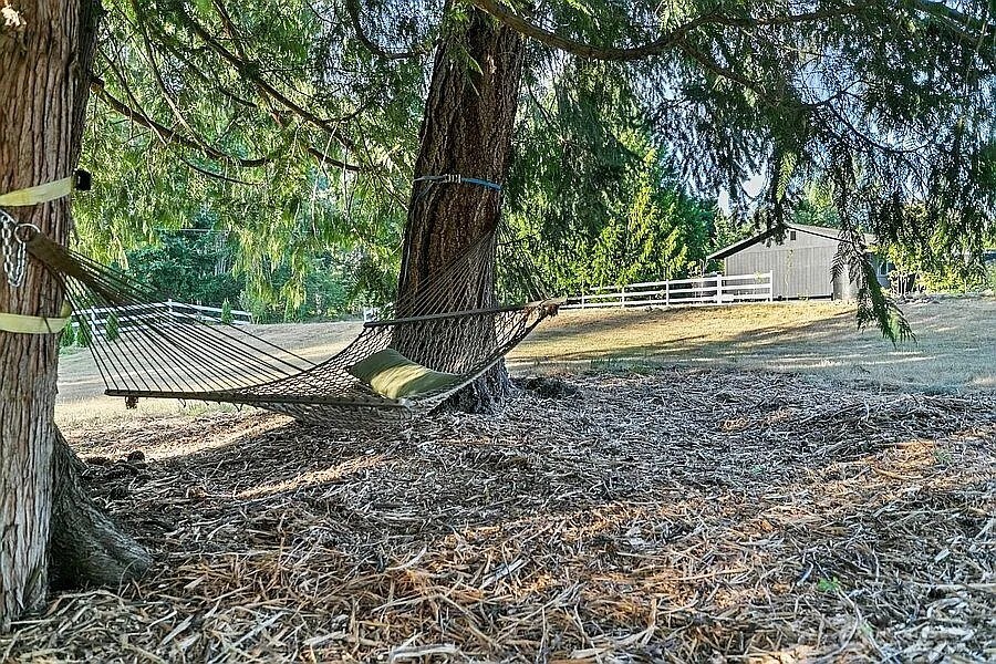 Undisclosed Address Redmond, WA 98052 - Photo 27 of 31 a view of a backyard with a tree