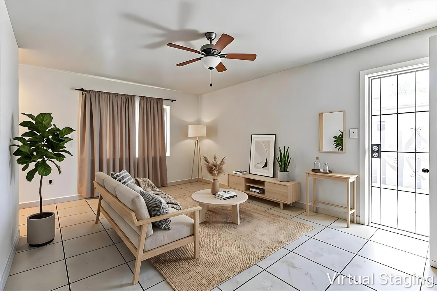 715 Faller Avenue Sanger, CA 93657 - Photo 21 of 40 a living room with furniture and potted plants