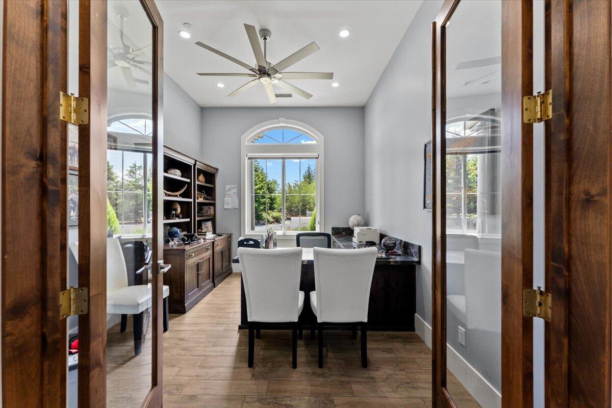 19580 Mockingbird Lane Redding, CA 96002 - Photo 56 of 216 a view of a dining room with furniture window and outside view