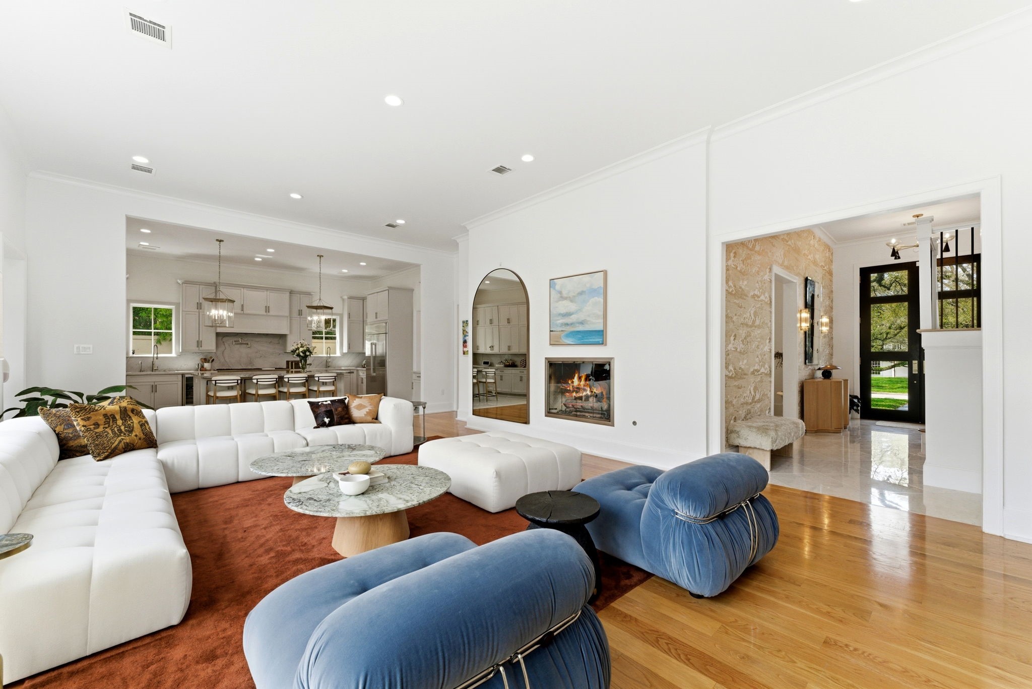 2211 Troon Road Houston, TX 77019 - Photo 18 of 44 a living room with furniture and wooden floor