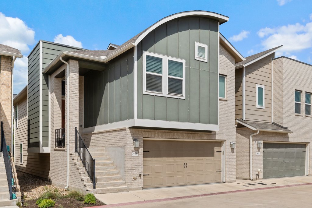 a front view of a house