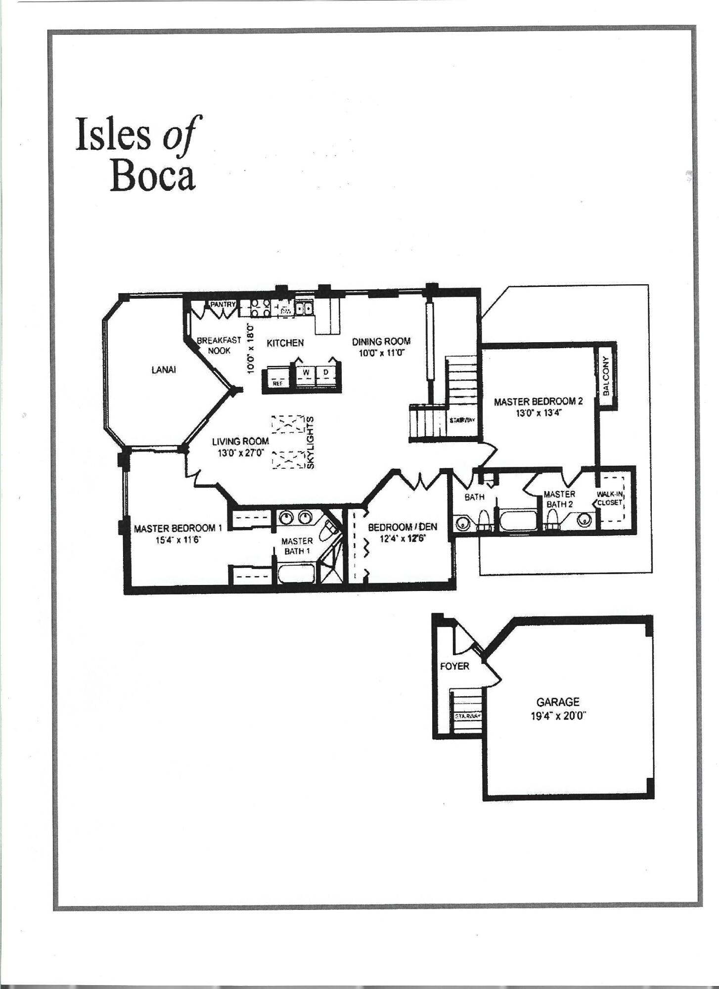23109 Aqua View, Unit 7 Boca Raton, FL 33433 - Photo 34 of 34 Floor Plan