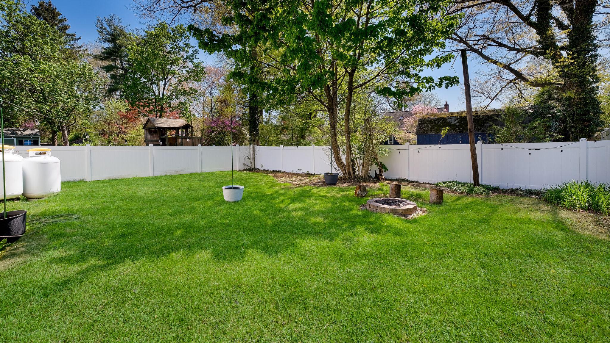 18 Mercer Avenue, Unit GARAGE Doylestown, PA 18901 - Photo 11 of 13 Great Yard with Fire Pit and Twinkling Lights!