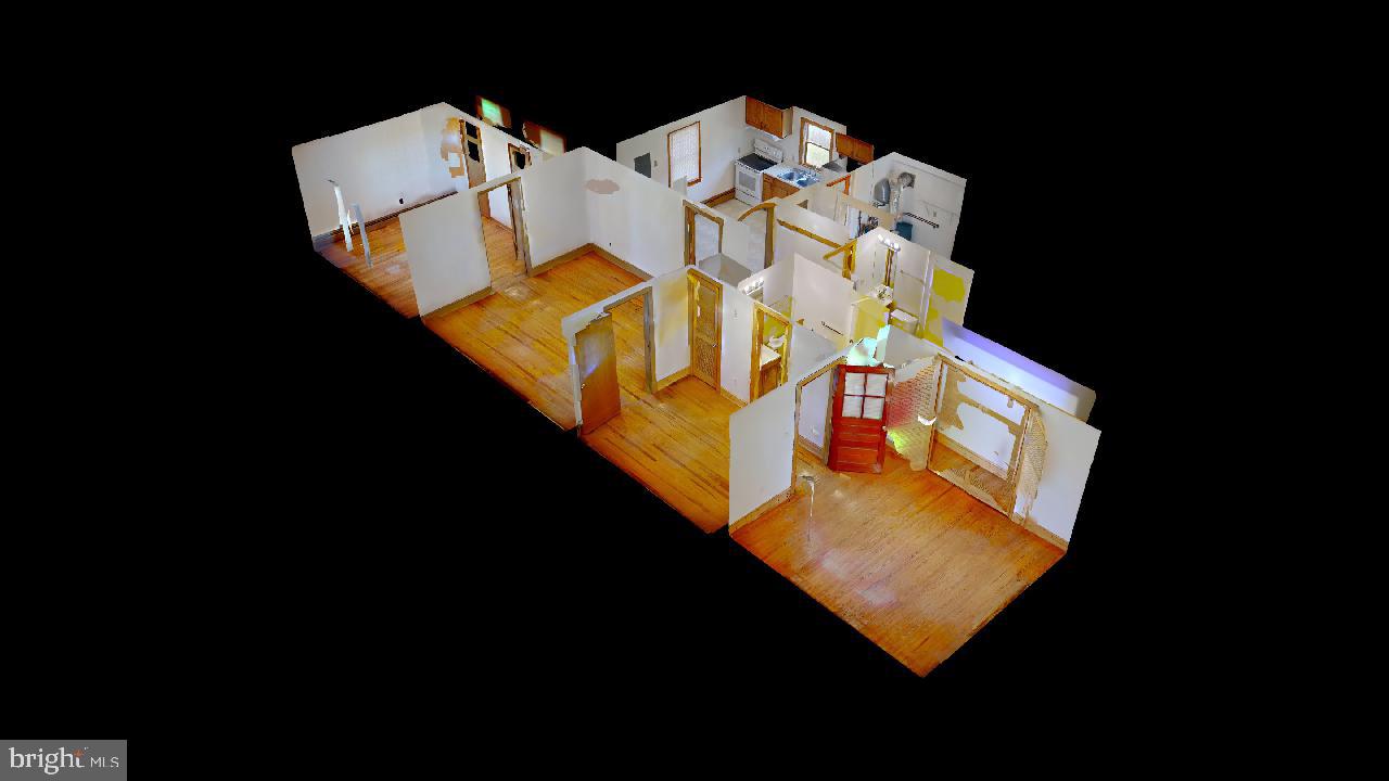 a blue swimming pool with outdoor seating