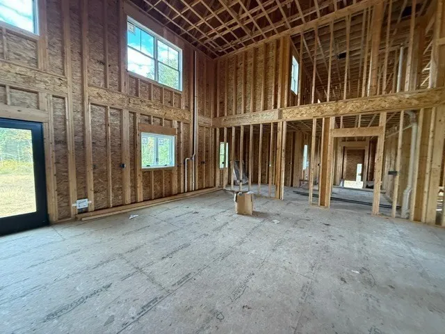 a view of an entryway with a room