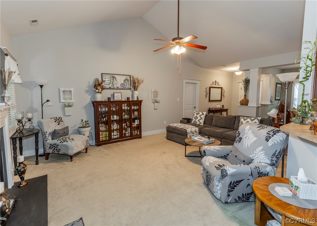 337 Shelton Place Aylett, VA 23009 - Photo 13 of 34 a living room with furniture and a chandelier
