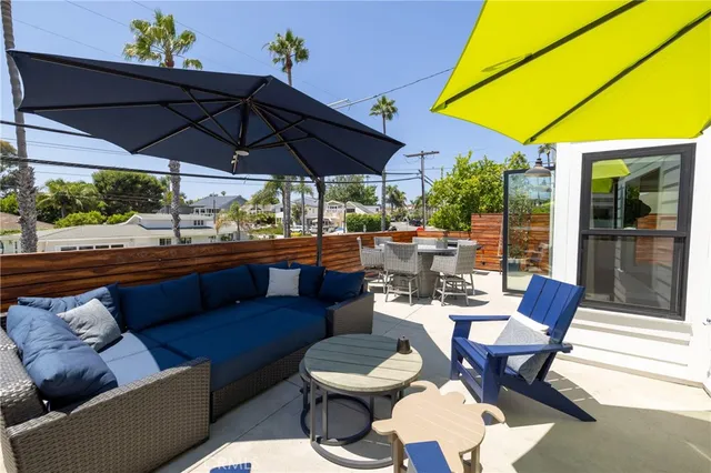 a view of outdoor space with seating area