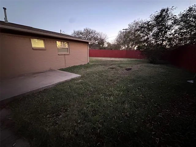 a backyard of a house