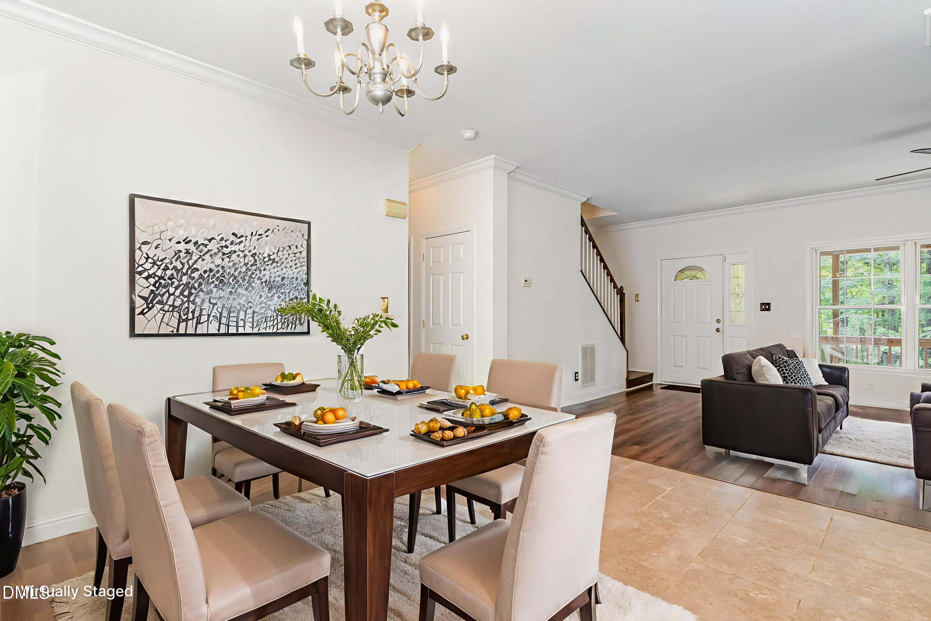 1176 Stoney Mountain Road Rougemont, NC 27572 - Photo 5 of 44 a view of a dining room with furniture window and wooden floor
