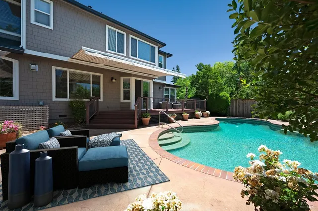 a view of a house with a patio