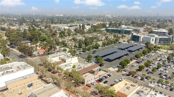 an aerial view of a city