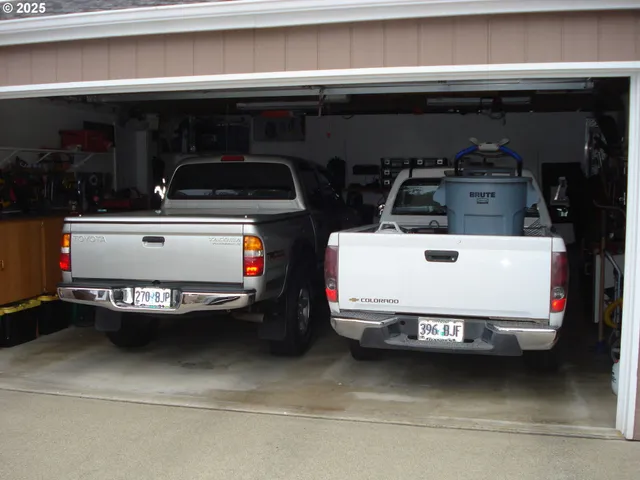 a car parked in garage