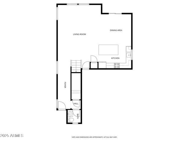 a view of a living room and a balcony