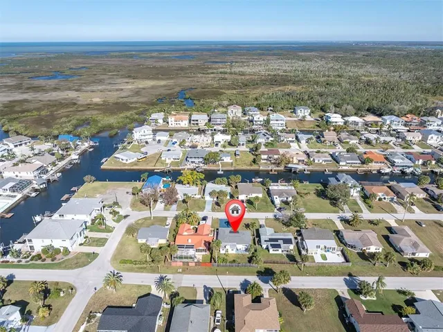 a view of a house with a swimming pool