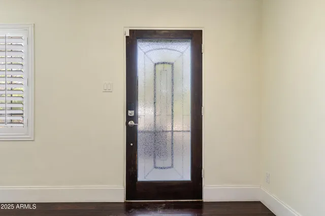 a view of front door