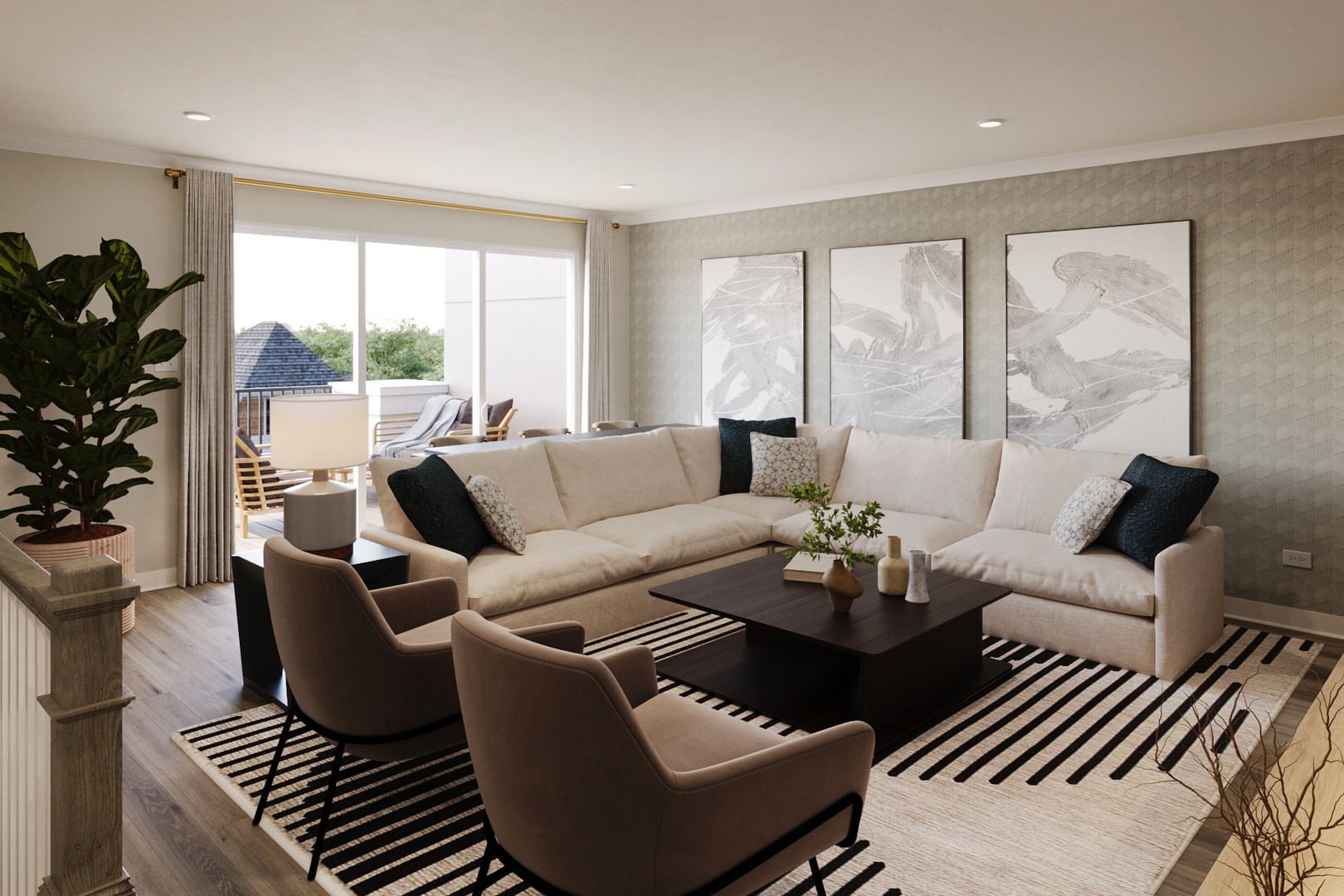 2132 Iron Ridge Lane Naperville, IL 60563 - Photo 13 of 14 a living room with furniture and a large window