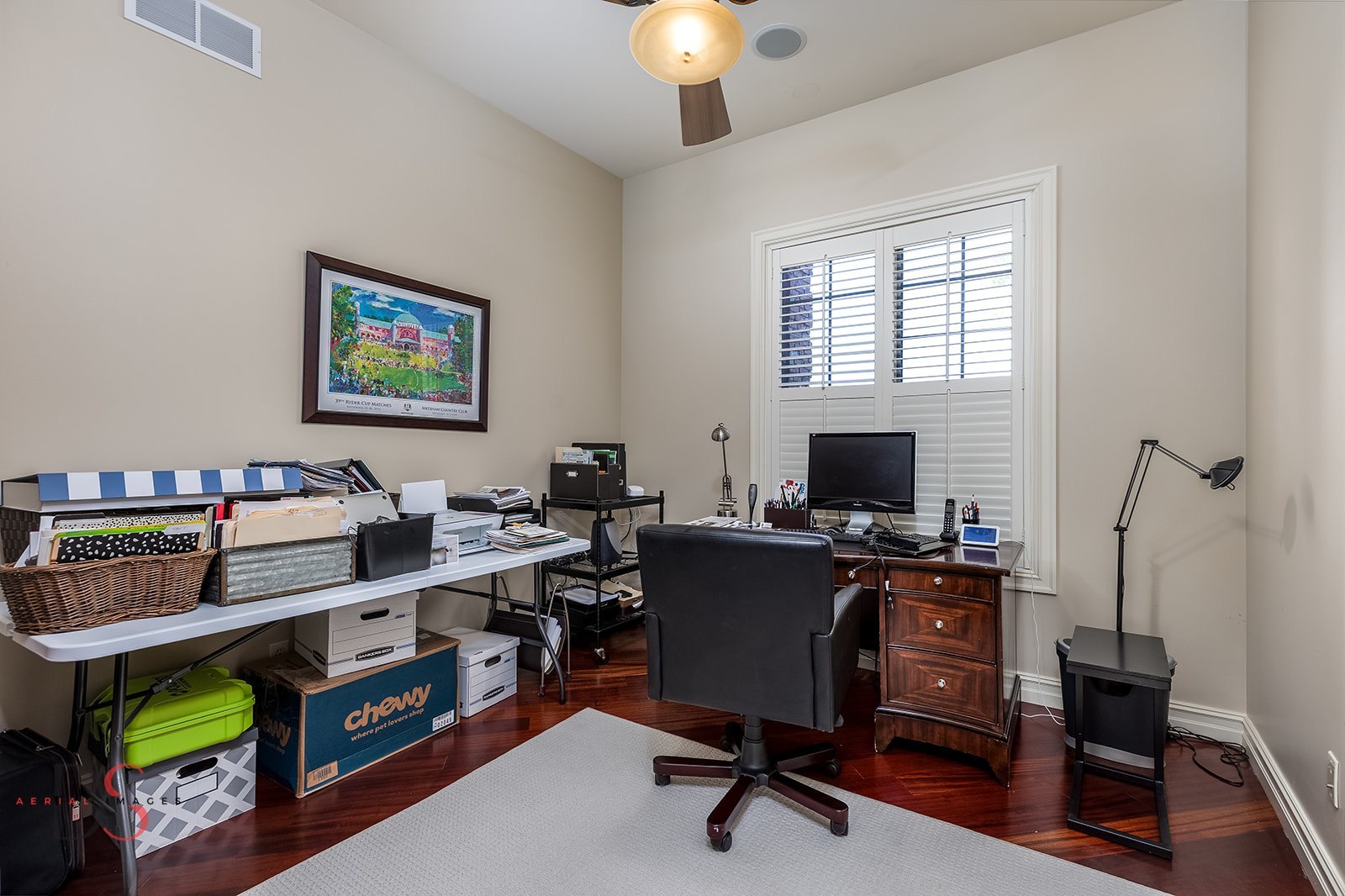 2951 East 1489th Road Ottawa, IL 61350 - Photo 29 of 55 a view of a workspace with furniture and a window