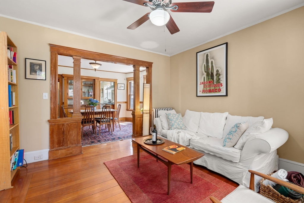 45 Springfield Street, Unit 1 Belmont, MA 02478 - Photo 5 of 27 a living room with furniture and a large window