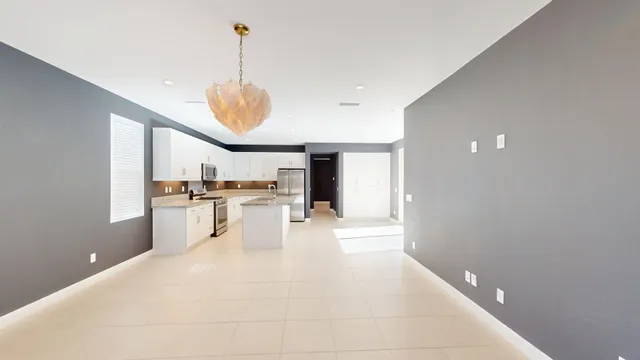 a view of kitchen with wooden floor
