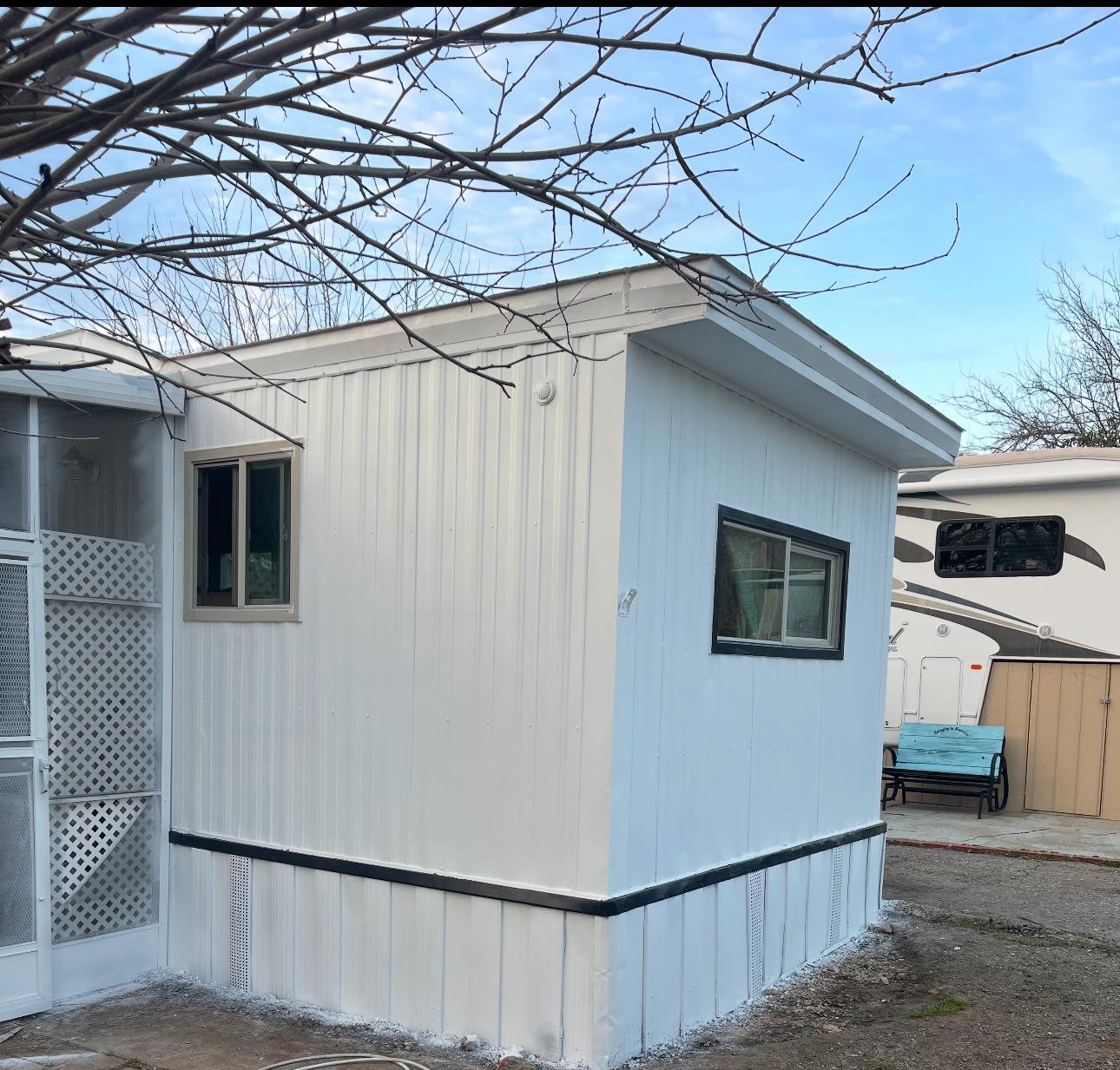 a view of a house with a street