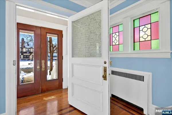 a view of front door with hallway